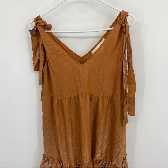 Anthropologie Maeve Soraya Shimmer Tiered Maxi Dress XS - Picture 3 of 11